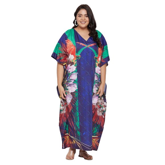 Gypsie Blu Other - Gypsie Blu Kimono Sleeves V-Neck Maxi Dress Comfy Sleepwear Beachwear Kaftan